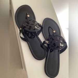 Tory Burch Miller Sandal Black size 9
